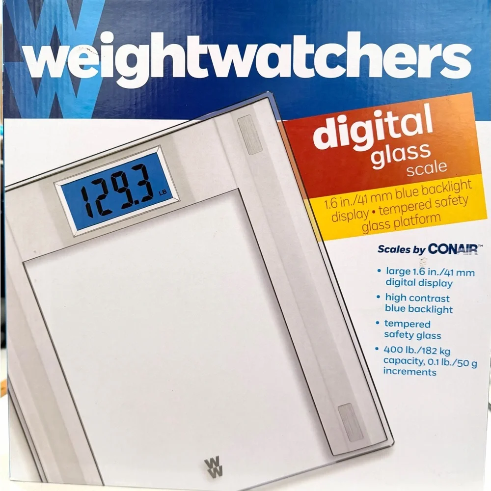 Weight Watchers Digital Glass Scale (Large Display)-WW402GD